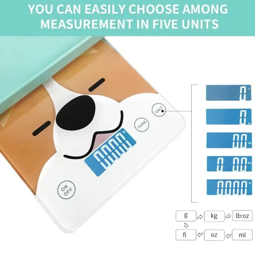 Vista 3 de Báscula digital para mascotas para animales pequeños, báscula de parto, mini báscula de equilibrio de peso de precisión de gramos, alta precisión ±