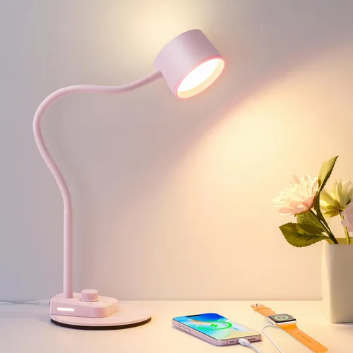 Vista 10 de LiFMIRA Lámpara de Escritorio, Lámpara de Escritorio LED con Puertos de Carga USB C + A, Lámpara de Lectura de Cuidado Visual Completamente