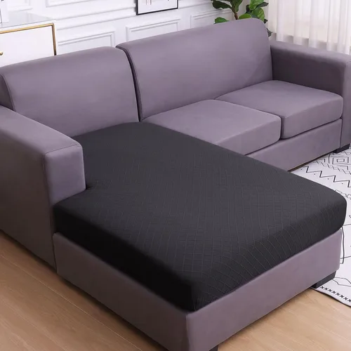 Vista 55 de hyha Fundas de cojín para sofá al aire libre, fundas lavables para sofá seccional, jaspe de diamante, funda elástica para cojín de asiento de sofá