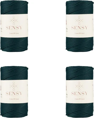 Vista 93 de Cuerda de poliéster Sensy Premium de 3 mm, 120 metros, 100% cordón de polipropileno, cuerda de macramé de 3 mm, cordón para bolsos de ganchillo