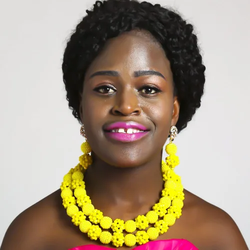 Vista 6 de Boda de Nigeria África Beads opaco amarillo vidrio nupcial conjuntos de joyas