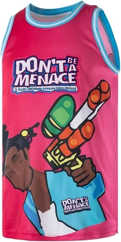 Vista 4 de Don't BE A Menace - Camiseta de baloncesto para hombre #00, sin mangas, hip hop, 90, camisetas deportivas cosidas