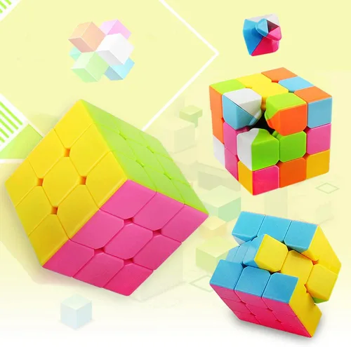 Vista 4 de Cubo de velocidad 3x3 Cubo mágico 3x3x3 (2.205 in) rompecabezas educativos juguetes para niños y adultos