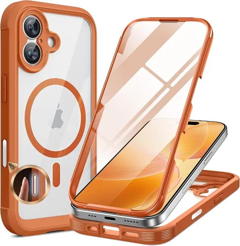 Vista 160 de Miracase - Funda magnética para iPhone 13 Pro Max de 6.7 pulgadas (compatible con MagSafe), transparente, completo, protector de pantalla de vidrio