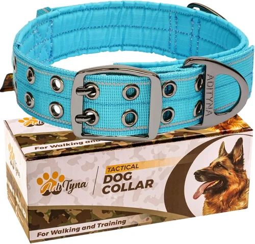Vista 12 de ADITYNA Collar de perro resistente para perros extra grandes con mango de Collar táctico de camuflaje para caminar, entrenar, uso diario