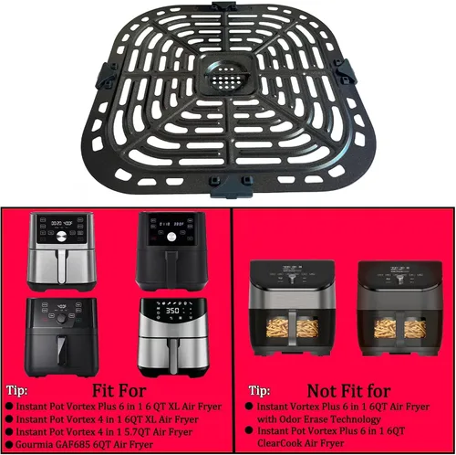 Vista 2 de BeranWung - Placa de parrilla para freidora de aire de 6 cuartos para freidora instantánea Vortex Plus 6QT XL, bandeja de parrilla mejorada, rejilla