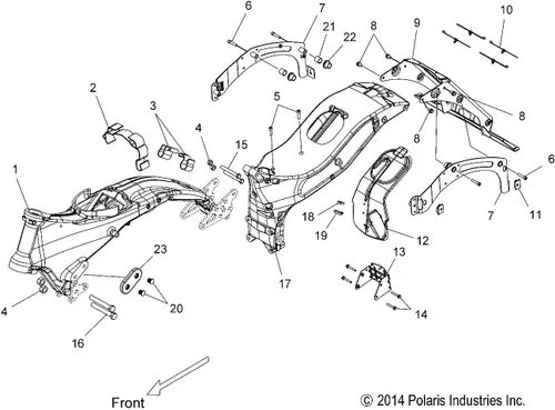 Vista 2 de Polaris Victory Motorcycles Receptáculo 1/4 de vuelta, pieza original OEM 7052462, cantidad 1