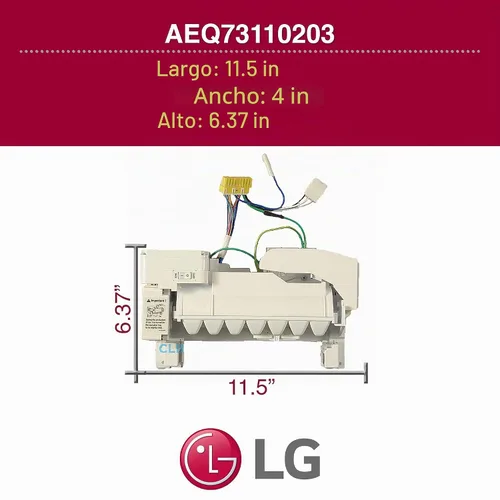 Vista 3 de LG AEQ73110203 Kit de montaje para máquina de hielo para refrigerador