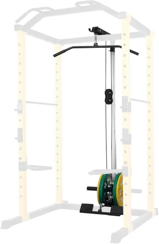 Vista 2 de HulkFit Equipo de ejercicio multifuncional ajustable Pro Series Power Rack Power Cage para gimnasio en casa con aditamentos para rack de sentadillas