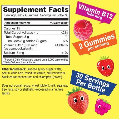 Vista 5 de WellYeah Curcumina de cúrcuma para niños + vitamina B12 para niños, paquete de gomitas – Gran sabor, suplemento vitamínico, sin gluten, sin OMG