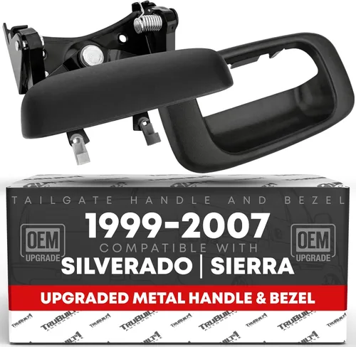 Vista 8 de T1A Panel para manija de puerta trasera con clip metálico - Compatible con Chevrolet Silverado 1500 2500 3500 1999-2006; 99-06 GMC Sierra 1500 2500