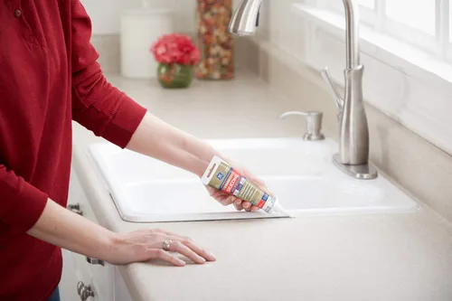 Vista 7 de GE Selladores y adhesivos Advanced Silicone 2* Sellador de cocina y baño, 2.8 oz, transparente