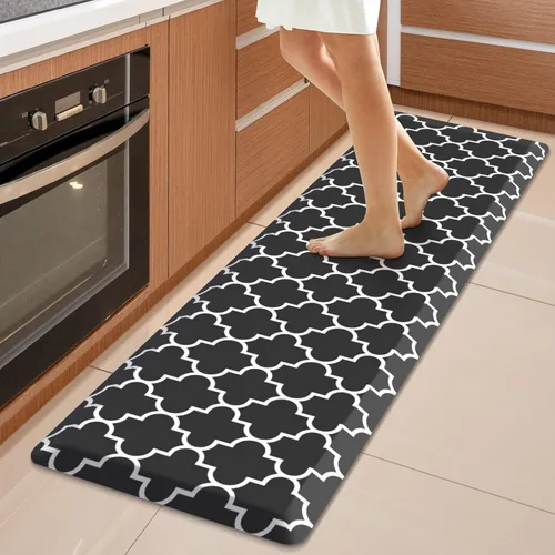 Vista 57 de WISELIFE Tapete de cocina acolchado antifatiga, 17.3 x 28 pulgadas, antideslizante, resistente, de PVC, ergonómico, impermeable, cómodo
