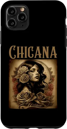 Vista 13 de iPhone 16 Chicana Style Tattoos Clothes Women Mexican American Latina Case