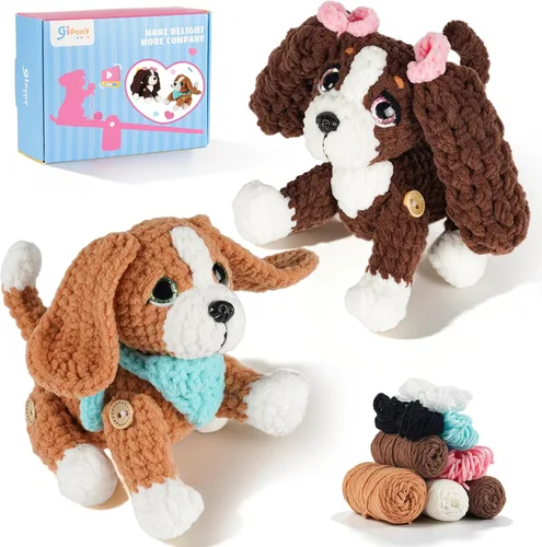 Vista 14 de Gipony Kit de ganchillo para principiantes, kits de animales de ganchillo, kit de ganchillo para principiantes, aprende a ganchillo con tutoriales