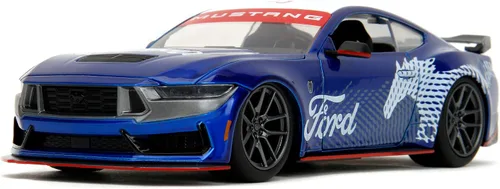 Vista 7 de Jada Toys Bigtime Muscle 1:24 2024 Ford Mustang GT Dark Horse - Coche fundido a presión, juguetes para niños y adultos