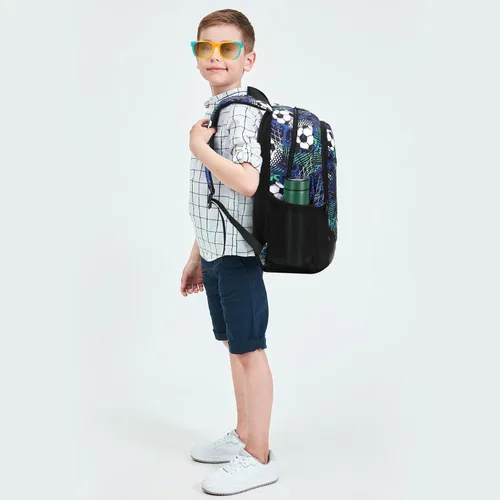 Vista 5 de BTOOP Mochila para niños y niñas, mochila de escuela primaria de 17 pulgadas, mochila primaria para adolescentes de viaje, para niños y niñas