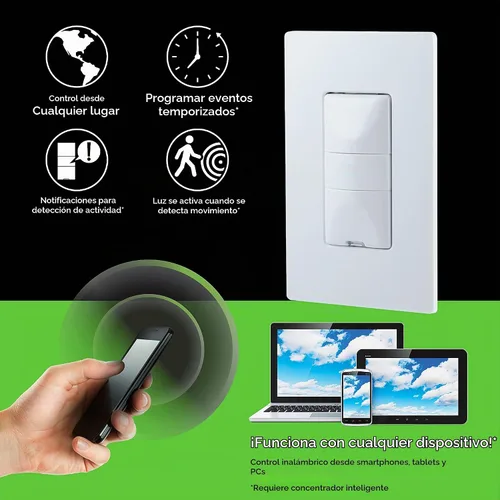 Vista 5 de Enbrighten Luz inteligente con sensor de movimiento Z-Wave para interiores, encendido/apagado, sensor de vacante/ocupación, incluye blanco