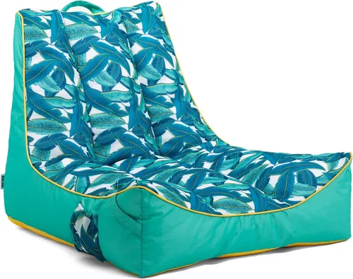 Vista 16 de Big Joe flotador Captain's Caddie sin necesidad de inflar para piscina con portavasos, hibisco tropical y aqua de doble lado con malla, tela