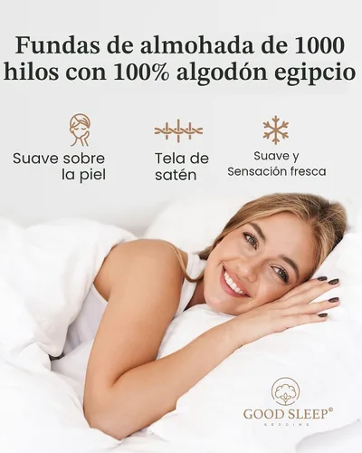 Vista 4 de Juego de 2 fundas de almohada estándar de 1000 hilos, 100% algodón egipcio, fundas de almohada 01. blanco