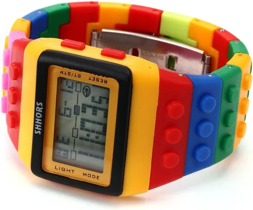 Vista 3 de LED Rainbow Creative LCD Deportes Silicona Correa Reloj de Pulsera Hombre Mujer Niños Grande LED091, Correa, Correa