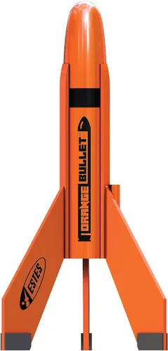 Vista 2 de Estes 7295 Kit de construcción de cohetes Orange Bull, kit de modelo de cohete volador intermedio para mayores de 10 años