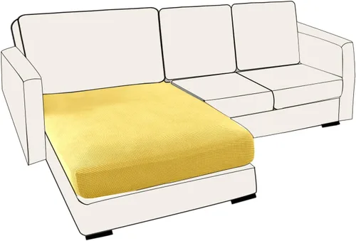Vista 53 de UNBBRRL Fundas de cojín de asiento para sofá, elásticas, funda de cojín individual para sofá, fundas de cojín para sofá, fundas de héroe protegen