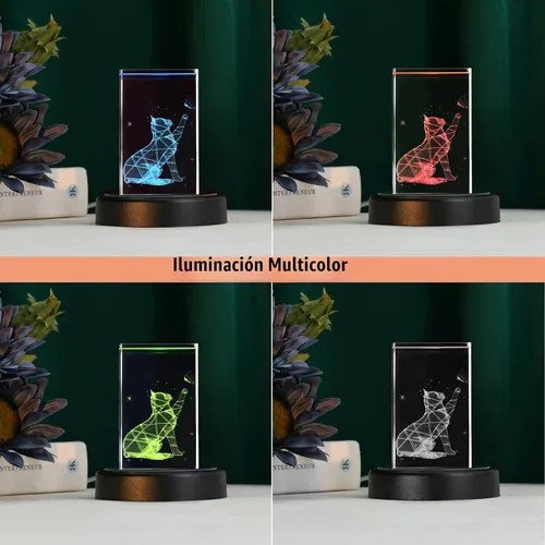 Vista 4 de IFOLAINA Base de luz LED, soporte de exhibición redondo multicolor para arte de cristal, base iluminada para vidrio 3D, base de pantalla LED