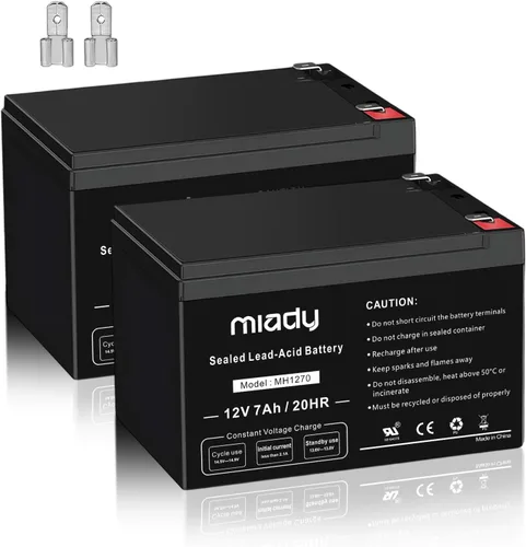 Vista 8 de Miady Batería de ácido plomo sellada recargable de 12V 7Ah (1 paquete)