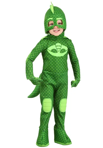 Vista 5 de Disfraz Deluxe de Gekko para Niño de PJ Masks Multicolor