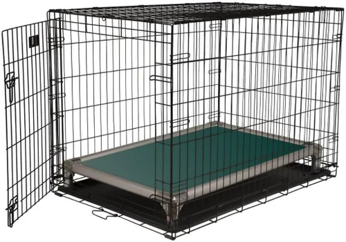 Vista 11 de Kuranda Cama elevada para mascotas a prueba de masticación - PVC almendra - 25" x 18" - Cordura Nylon - Borgoña