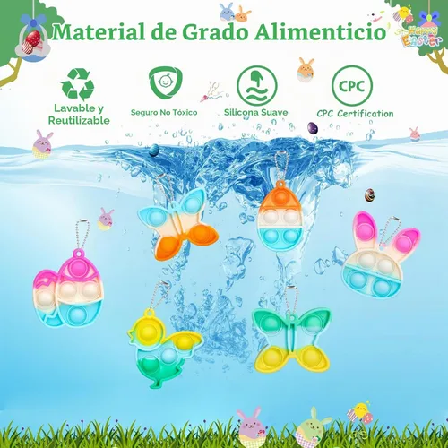 Vista 3 de Juguetes para ansiedad de Pascua Pop Fidget a granel para niños, regalos
