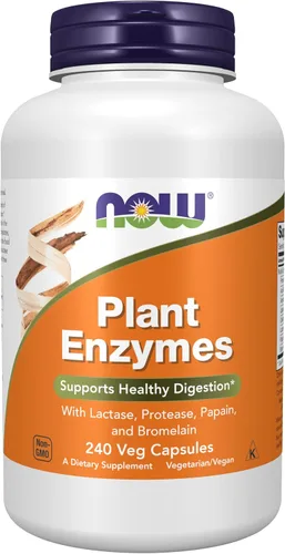 Vista 10 de NOW Foods Suplementos, Enzimas Vegetales con Lactasa, Proteasa, Papaína y Bromelaína, 120 Cápsulas Vegetales
