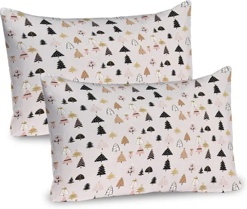 Vista 37 de Lunarable Juego de 2 fundas para almohada de otoño, tema vintage otoñal con estilo granja, ilustración de flores silvestres, artículo de cama