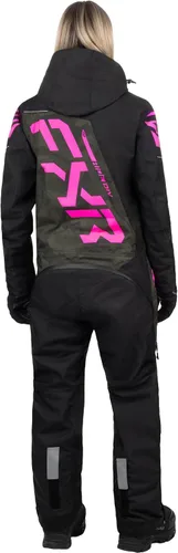 Vista 2 de FXR Monosuit CX Lite 2025 para mujer (negro/camuflaje militar/E.Pink - 10)