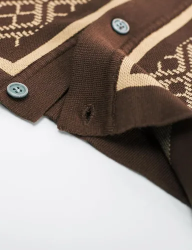 Vista 5 de PJ PAUL JONES Camisas polo para hombre, camisas vintage de los años 70, polo de punto en contraste