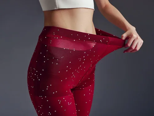 Vista 6 de Anlaey Pantalones de baile de malla transparente para rave, con lentejuelas brillantes, acampanados, cintura alta, para festivales, clubes, trajes