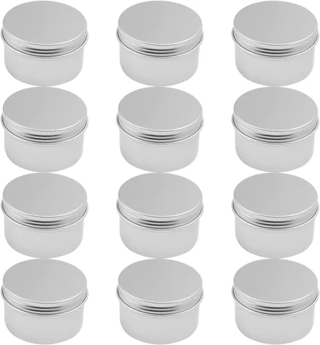 Vista 54 de Othmro Latas redondas de metal de 8.3 onzas, latas de aluminio, contenedores recargables de 8.5 fl oz, botellas de lata con tapa de tornillo