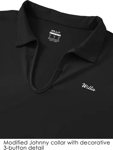 Vista 3 de Willit Camisetas de tenis para mujer, de secado rápido, de golf, de manga corta, con protección UPF 50+