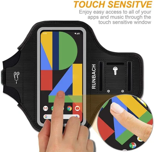 Vista 3 de Brazalete para correr para Google Pixel 10/10 Pro/10a/9/9 Pro/9a/8/7/6/6 Pro/5a/4XL/3a XL/3 XL, estuche de ejercicio para correr con ranura