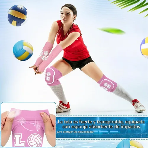 Vista 3 de Ramede - Juego de 1 rodilleras y mangas de voleibol para voleibol
