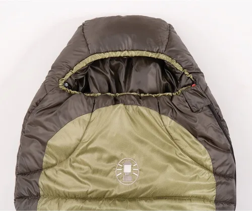 Vista 4 de Coleman North Rim 0°F Sleeping Bag, Cold-Weather Mummy Sleep Sack with No-Snag Zipper & Adjustable Hood for Warmth & Ventilation, Camping Sleeping