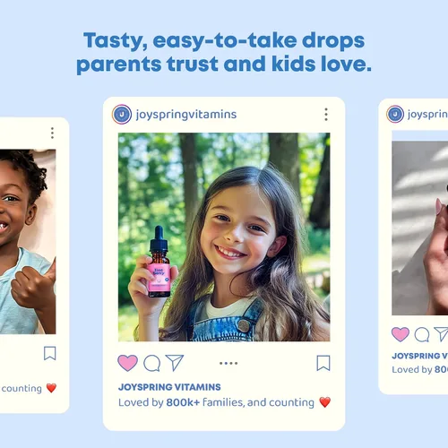 Vista 4 de JoySpring ZincBerry - Suplemento de zinc y vitamina para niños (2 fl oz) Gotas de apoyo inmunológico con sabor a saúco para niños de 3 a 16 años
