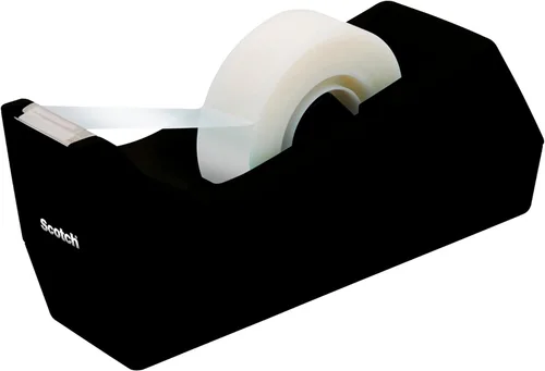Vista 2 de Scotch, dispensador de cinta de escritorio, carrete de 1pulgada Color negro., Negro