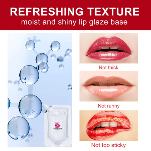 Vista 2 de Eakroo 2 unidades de base de brillo labial hidratante, material de aceite, base de maquillaje, base transparente antiadherente para brillo labial