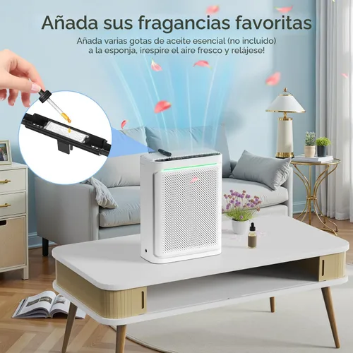 Vista 6 de VOOPNU Purificadores de aire para el hogar con pantalla de calidad del aire Área de cobertura hasta 2152 pies cuadrados. Equipado con filtro HEPA