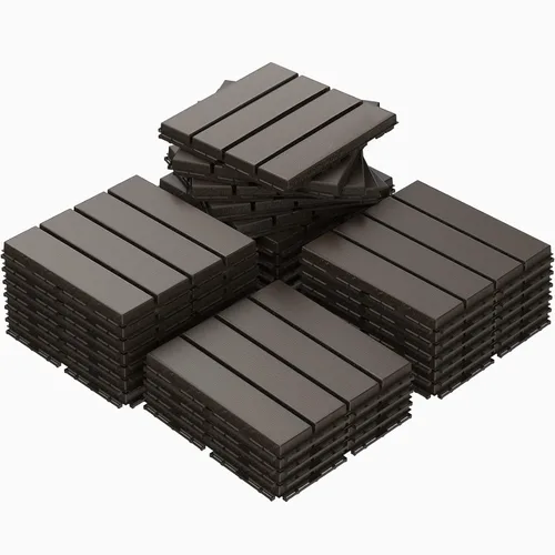 Vista 14 de Goovilla - Azulejos de plástico entrelazados para terraza, paquete de 9 para balcón, 12 x 12 pulgadas, piso impermeable para todo clima, azulejos