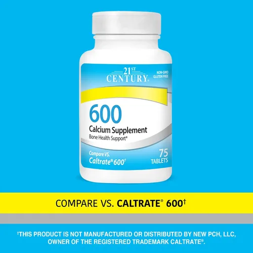 Vista 4 de 21st Century Suplemento de calcio, 600 mg, 75