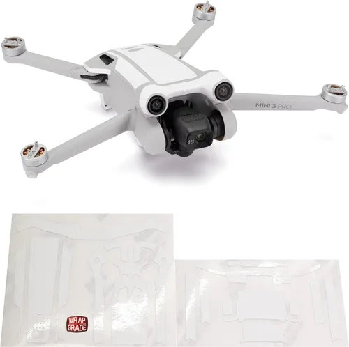 Vista 10 de WRAPGRADE Pegatinas de piel compatibles con DJI Mini 3 Pro Color de acento (verde militar)