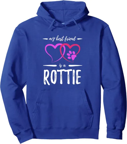 Vista 3 de Sudadera con capucha para perro Rottweiler con diseño de Best Friend Rottie